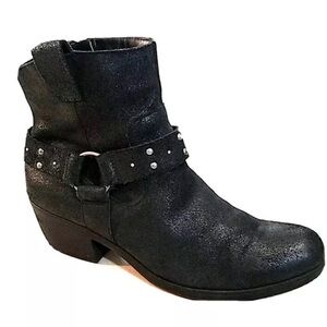 Korks Kork Ease Boots Leather Moto Heel Zip o-ring